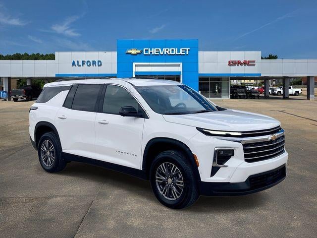 2026 Chevrolet Traverse LT in Summit White — front three-quarter view
