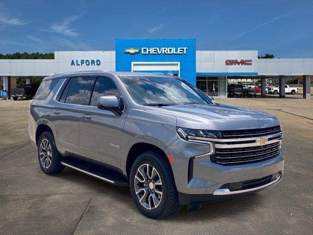 2021 Chevrolet Tahoe LT in Satin Steel Metallic — front three-quarter view