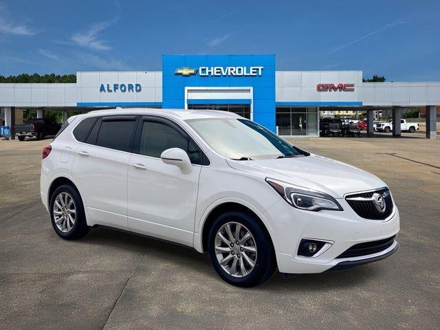 2020 Buick Envision Essence in Summit White — front three-quarter view